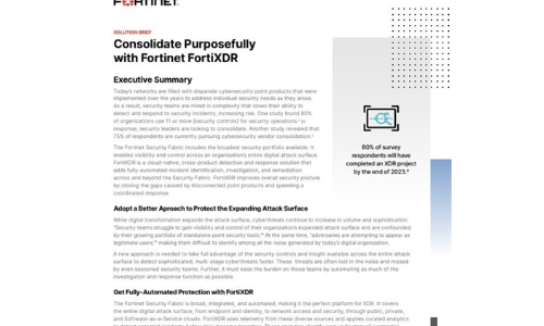 Consolideer doelbewust met Fortinet Fortixdr